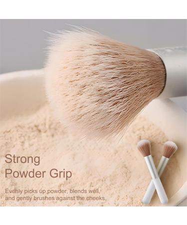 10-Piece Fluffy Beauty Makeup Brush Set - Portable Blending & Eyebrow Brushes - White Mushroom Design for Travel - Buy Online on GoSupps.com