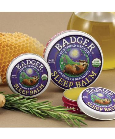 Badger Baume de sommeil huiles essentielles biologiques aromath rapie baume de sommeil naturel pour adultes et enfants relaxant et apaisant lavande et bergamote soutien naturel du sommeil bo te - Buy Online on GoSupps.com
