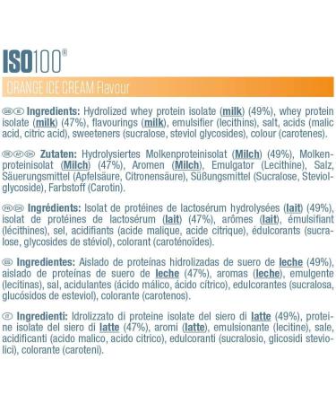 Dymatize ISO 100 Orange Ice Cream 2.2kg - Premium Whey Protein Hydrolysate & Isolate Powder for Muscle Growth & Recovery - Buy Online on GoSupps.com
