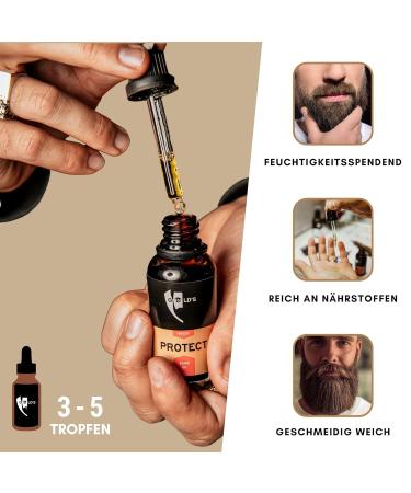 G ld's Bart l Men - 30ml Argan Oil Beard Oil | 6 Months Intensive Care for Soft Beards | Premium Beard Care Pack - Buy Online on GoSupps.com