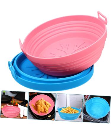 Alipis 2pcs Air Fryer Airfryer Silicone Bakeware Baking Reusable Liner Lining Silicone Pad Non Stick Light Grey 21.5X21.5cm - Buy Online on GoSupps.com