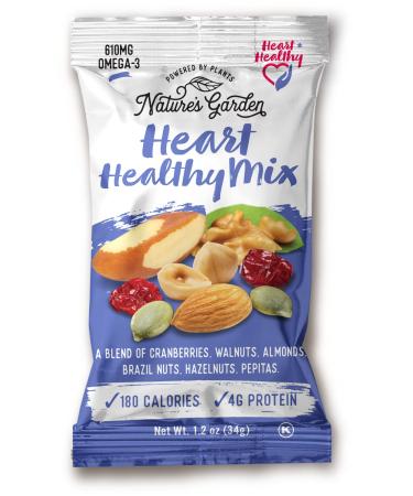 Nature's Garden Healthy Trail Mix Snack Packs - Heart Healthy Nuts, Omega-3 Rich Mix with Cranberries & Pumpkin Seeds - 28.8 Oz Bag (24 Servings) - Perfect Family Snack - Buy Online on GoSupps.com