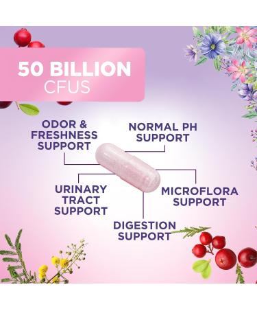 Probiotics for Women's Digestive Health - 50 Billion CFU - 5 Feminine Health Vag Strains Prebiotic for Vaginal PH Balance Urinary UT Health Womens Probiotic Shelf Stable Bottled in USA Capsules - Buy Online on GoSupps.com