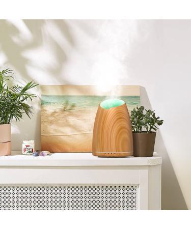Muson Sound Machine Diffuser - Wood Grain Vase Shape | Essential Oil Humidifier with Soothing Music & 7 Color Lights - Buy Online on GoSupps.com