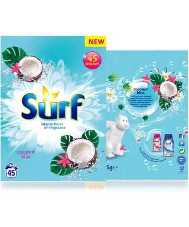 Surf Coconut Washing Powder 45 Wash - 5g (Pack of 1) | Eco-Friendly Laundry Detergent - Buy Online on GoSupps.com