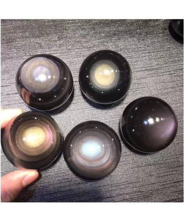 JUKUCKV Spiritual Support Natural Quartz Cat Eye Obsidian Balls - Healing Crystals for Meditation & Energy Boost - Buy Online on GoSupps.com