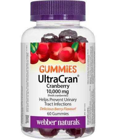 Webber Naturals UltraCran Cranberry 10 000 mg Gummy & Vitamin C Gummy 125 mg 120 Gummies For Bones Teeth Immune and Antioxidant Health Vegan Gummy + Vitamin C Gummy - Buy Online on GoSupps.com
