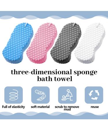 Buy Laokai 4-Piece Ultra-Soft Peeling Sponge Set - Ideal for All Ages | Gentle Shower Exfoliation - Buy Online on GoSupps.com