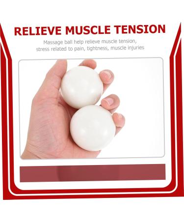 Fomiyes Marble White Chinese Massage Balls - Hand Therapy Fitness Rolling Ball 5.3x5.3cm - Buy Online on GoSupps.com