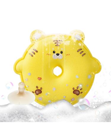 Shower Ball for Kids - Sponge Shower Ball for Children Dense Foam Body Scrub Shower Ball for Home Dormitory Travel Hotel Bathroom Yellow