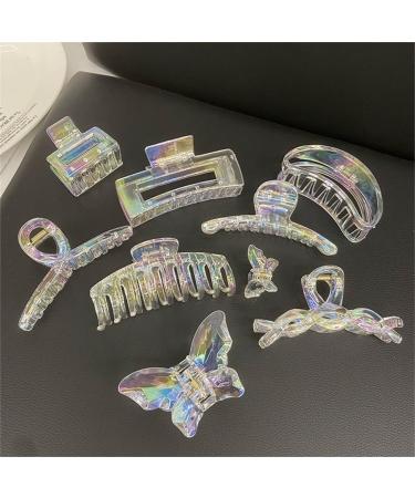 xbiez Elegant Hair Clips with Aurora Butterfly Hair Claw Clip Princess at Large Strong Hold Catch Barrettes Hair Styling Tool Colorful big butterf - Buy Online on GoSupps.com