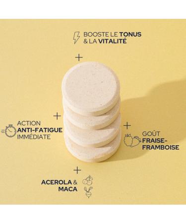 EPYCURE - Energy Boost - Fights Fatigue & Lower Energy Strengthens Immunity Tone & Vitality - 98% Natural - Vitamin C Zinc Maca Selenium - 1 Month - Vegan - Made in France - Buy Online on GoSupps.com