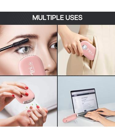 Buqikma Eyelash Fan Mini - Portable Rechargeable Lash Dryer with 3 Speeds - Pink - Buy Online on GoSupps.com
