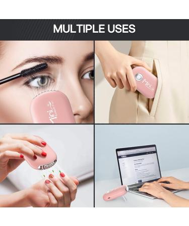Buqikma Mini Lash Fan - Portable Eyelash Dryer Blower for Extensions | Type C Rechargeable | Pink - Buy Online on GoSupps.com