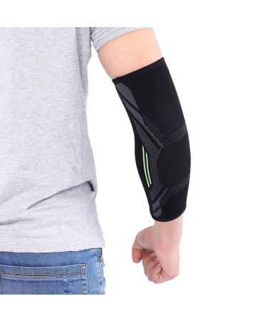 Yctze Unisex Elbow Brace Guard | Black Sports Elbow Support Protector for Gym Basketball Volleyball & Weight Lifting | Highly Resilient Arm Sleeve (L - Buy Online on GoSupps.com