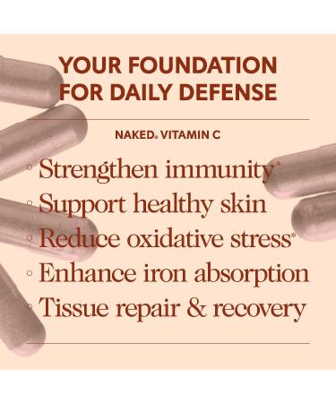 Naked Iron + Vitamin C Bundle High-Potency Supplement for Deficiency Energy Support Red Blood Cell & Daily Antioxidant Immune Support 65 mg Iron (60 Caps) + 500 mg Vitamin C (90 Caps) - Buy Online on GoSupps.com