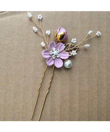 Toyvian Purple Bridal Hair Comb Clip Set - Handmade Wedding Accessories with Rhinestones for Brides and Bridesmaids - Buy Online on GoSupps.com