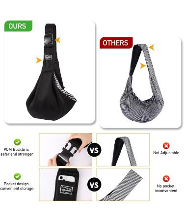 Buy Adjustable Black Dog Carrier Bag for Puppies & Small Dogs (up to 6.8kg) - Perfect for Outdoor Walks & Activities - Buy Online on GoSupps.com