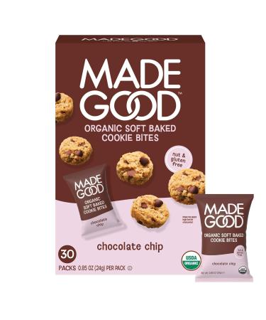 MadeGood Soft Baked Chocolate Chip Mini Cookies, gluten-free & Safe For School Snacks, 30 Count - Buy Online on GoSupps.com