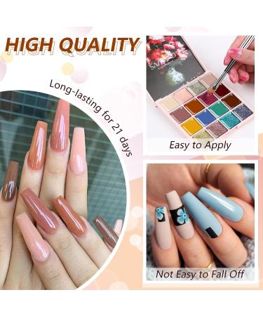 Saviland 16 Colors Cream Gel Nail Polish Set - Nude Solid Glitter Palette for Manicure, Soak Off UV LED Kit for Salon and Home DIY - Buy Online on GoSupps.com