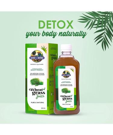 GARDEN OF NUTRITION Herbal and Ayurvedic Wheatgrass Juice | Natural Cleanser & Blood Purifier | No Added Sugar (500ml) Pack of 2 - Buy Online on GoSupps.com