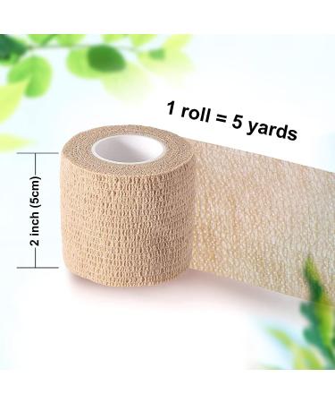 Self Adhesive Bandage Wrap 4 Pack - 2 inch Vet Wrap for Dogs & Sports Injuries - Buy Online on GoSupps.com