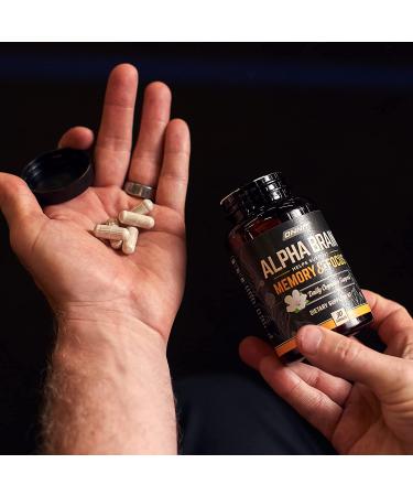 Onnit Alpha Brain Nootropic Supplement - 30 Count Capsules for Men & Women - Caffeine-Free Focus and Memory Support - Brain Booster with Cat's Claw, Bacopa, Oat Straw - Buy Online on GoSupps.com
