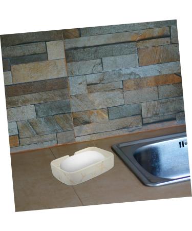 Amosfun 2pcs Draining Soap Dish Sponge Dish Hidden Valance Clips Soap Holder Self Draining Bar Soap Dish Self Draining Soap Holder for Bath Soap Stand Sponge Holder Marbling Ceramics White - Buy Online on GoSupps.com