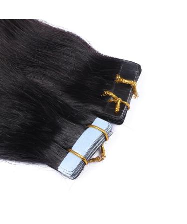 Buy 100% Remy Real Hair Tape In Extensions - #1B/Silver Ombre - 40cm - 50 Bricks - Tresse by Novon Hair Extensions - Buy Online on GoSupps.com