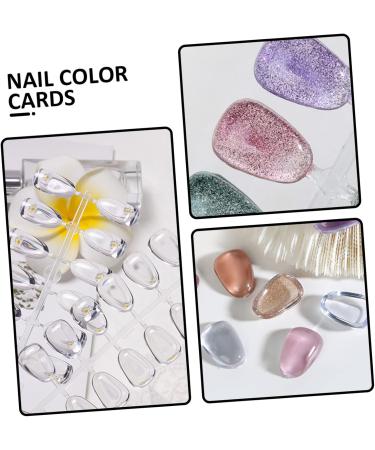 Healeved 3 Sets Nail Color Card Nail Polish Color Card Nail Polish Sample Nail Accessories Nail Gel Polish Gel for Nails Gel De Cejas Transparente Color Show Plate Female Manicure Tool 2.1x1x1cm Transparent - Buy Online on GoSupps.com