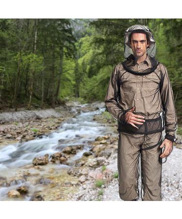 Complete Mosquito Net Suit with Hood, Face Cover, Pants, Gloves & Storage - Repellent Clothing for Outdoor Activities - Buy Online on GoSupps.com