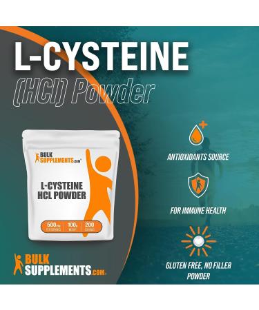 BulkSupplements L-Cysteine HCl Powder - Lung Support (100g/3.5oz) Pack of 1 - Buy Online on GoSupps.com