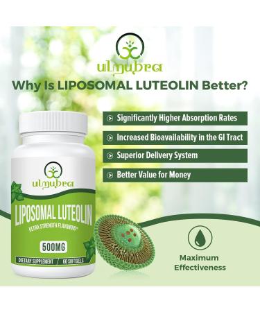 Ulmubra Liposomal Luteolin 500MG - Pack of 2 - 60 Softgels - Buy Online on GoSupps.com