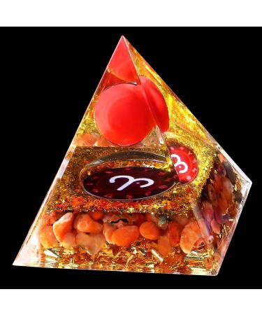 XIANNVXI Aries Tower Healing Crystals Tower Crystal Tower for Positve Energy Aries Gifts for Women Men Orgone Tower Spiritual Gifts for Healing Meditation Reki Bring Luck C - Aries