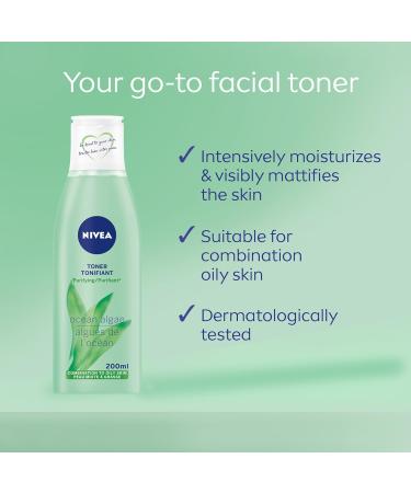 NIVEA Purifying Facial Toner for Oily and Combination Skin 200ml Oily Skin - Buy Online on GoSupps.com