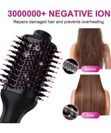 Lanboo 3 in 1 Hair Dryer Brush: Adjustable Temperature Hot Air Styler for Women - Hair Volumizer & Styling Tool for Short, Medium, Long Hair - Buy Online on GoSupps.com