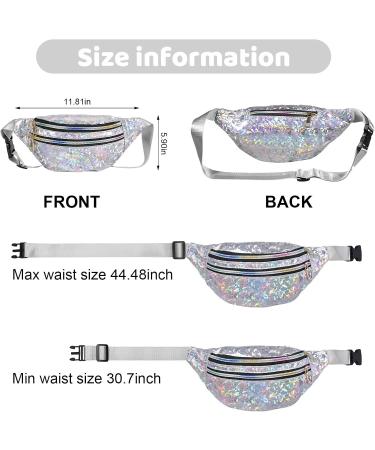Shop Jostift 2-Piece Waterproof PU Leather Belt Bag | Women & Men Adjustable Hip Pack for Outdoor Sports | Silver & Black Waist Pack - Buy Online on GoSupps.com