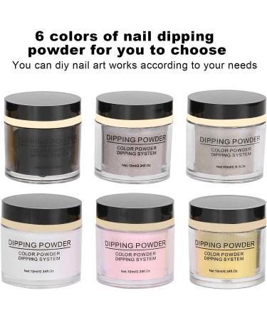 Nail Dipping Powder Set Nail Art Powder Top Base Coat Gel Dust Brush Manicure Tool Set (K1215) - Buy Online on GoSupps.com