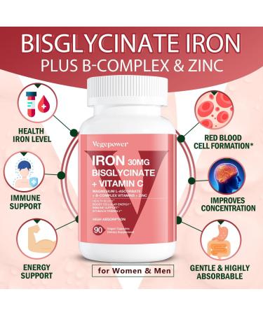Bisglycinate Iron + Magnesium with Vitamins 180 Capsules - Buy Online on GoSupps.com