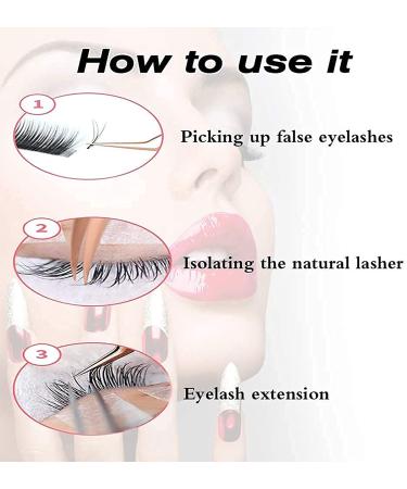 Volume Lash Extension Tweezers Set - 5PCS Stainless Steel for Easy Fans - Silver - Buy Online on GoSupps.com