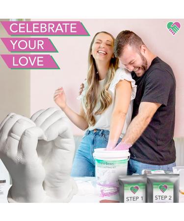 Luna Bean Hand Casting Kit Couples - Hand Mold Kit  Anniversary DIY Gift Couples Gifts for Him & Gifts for Her  Wedding Engagement Gifts for Couples  Girlfriend Boyfriend  Wedding Gifts Husband Wife Couples Casting Kit (... - Buy Online on GoSupps.com