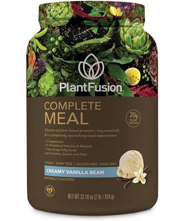 PlantFusion Complete Meal Replacement Shake - Plant Based Protein Powder with Superfoods - Vanilla