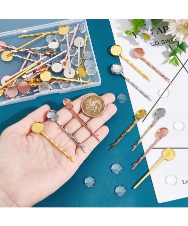 Unicraftale 30 Sets Hair Needles & Glass Cabochons - DIY Brass Hairpins & Accessories for Jewelry Production | International Shipping - Buy Online on GoSupps.com