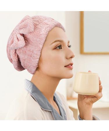 Unaone Microfiber Hair Towel Set - Fast Drying Hair Turbans for Long Hair | Soft & Absorbent - Khaki & Pink - Buy Online on GoSupps.com
