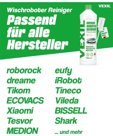 Vexil Floor Cleaner for Wiping Robots - 3x1L Power Concentrate (1:100) - Biodegradable & Strip-Free - Ideal for All Floors - Made in Germany - Buy Online on GoSupps.com