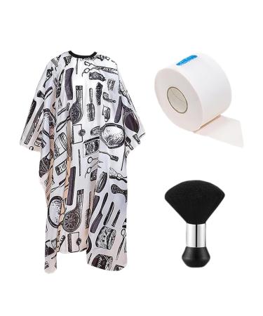KHIRY Professional Barber Cape with Neck Dusting Brush Beauty Salon Accessories for Men and Women