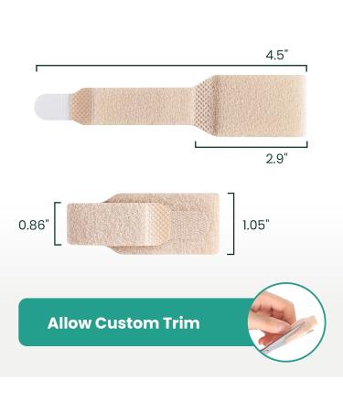 Welnove Hammer Toe Straightener - 8 Pack Toe Wraps & Splints for Women - Correct Crooked Curled & Bent Toes (Large Beige) - International Shipping Available - Buy Online on GoSupps.com