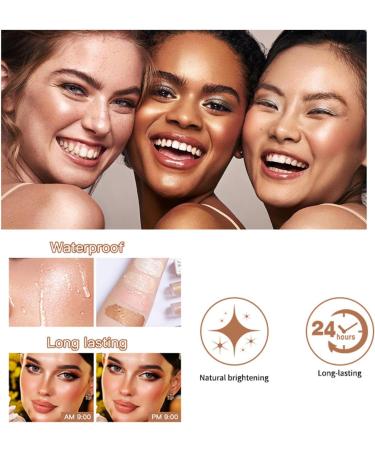 Makeup Liquid Highlighter Body Liquid Highlighter Long Lasting Smooth Waterproof 7.5ml for Midnight Party for Eyes Lips - Buy Online on GoSupps.com