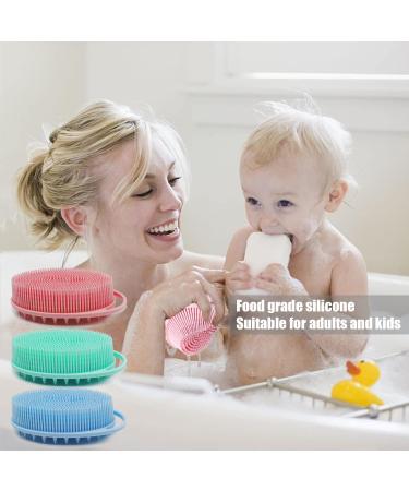 Silicone Body Brush Exfoliating Scrubber - 3 Pack for Kids and Adults - Buy Online on GoSupps.com