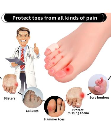 Cobee Silicone Small Toe Sleeves - 14 Pieces Pinky Toe Protectors for Corns, Blisters, Ingrown Nails - Toe Caps Guards Covers for Pain Relief (Pink) - Buy Online on GoSupps.com